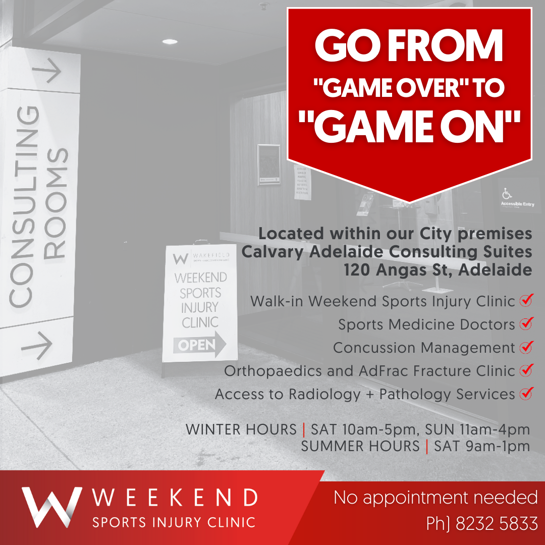 Weekend Sports Injury Clinic banner